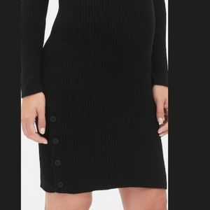GAP NWT BLACK Maternity Sweater Dress SZ MEDIUM